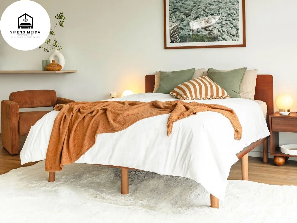 Scandinavian style queen bed frame antique   minimalism home furniture  MDF  durable bed frame king  bed frame queen