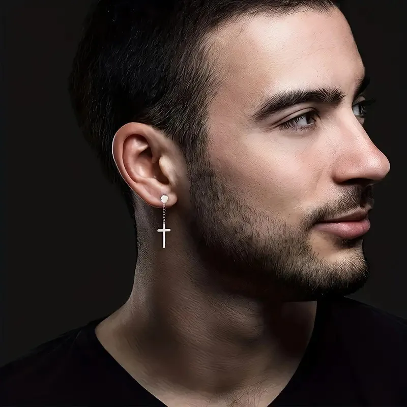 15 Pairs Magnetic Stud Earrings Set for Men Women Magnet Stainless Steel Black Cz Non Piercing Dangle Hoop Earrings
