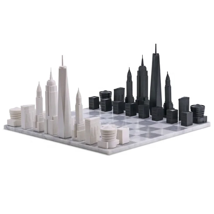 Хит продаж, шахматный набор акриловой серии с каррарской мраморной доской