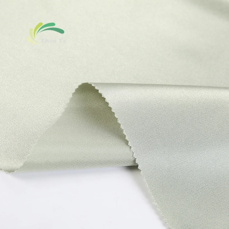 Factory wholesale soft smooth satin woven 100% Polyester  Stretch Silk Satin fabric for summer wedding dress shirt