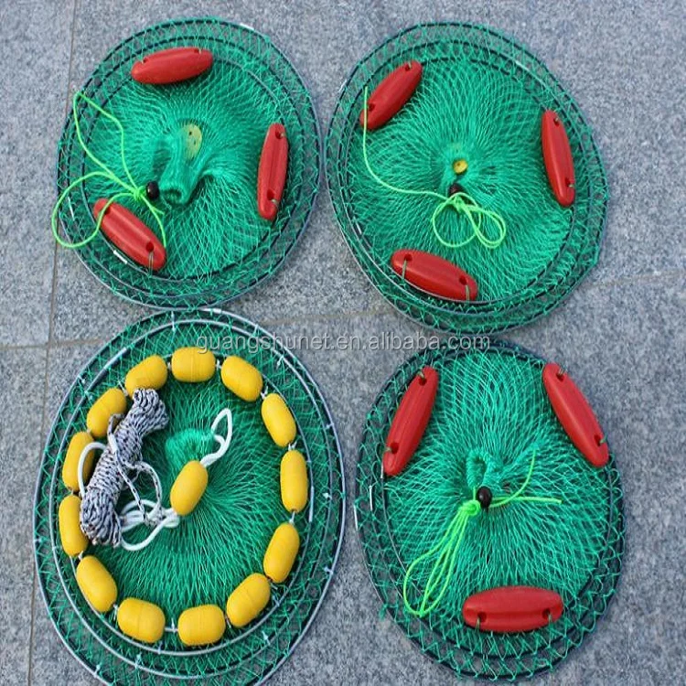Multi-layer nylon fish guard colorful folding 65*25cm fishing basket dip net