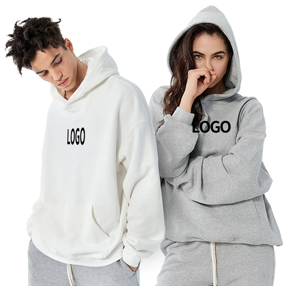 High quality cotton custom hoodie label mens hoodies unisex heavyweight blank sweatshirt street wear casual oversized hoodie