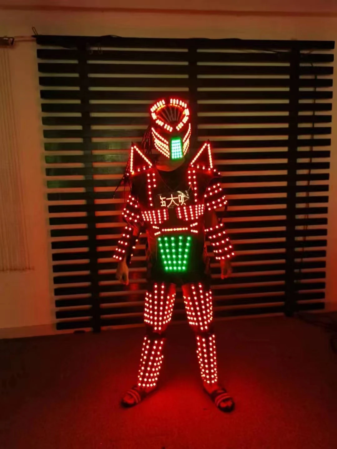 LED jumping suit stilt walker Future Show event party LED universoul circus stilt walkers dance led robot costume