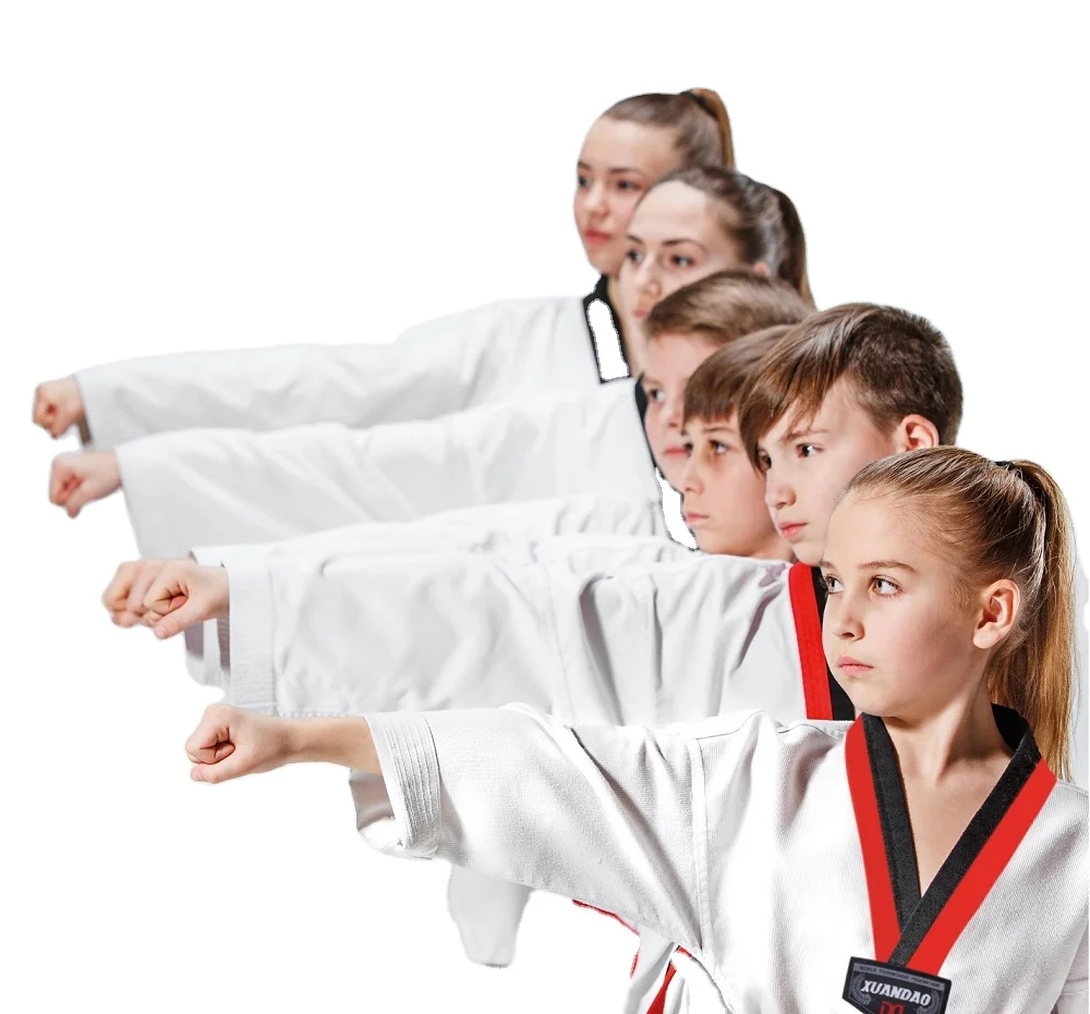 Custom Made Karate Uniforms Martial Arts Wear Best Quality Taekwondo Suits 2021 Cotton Fabric Uniform Training Suits