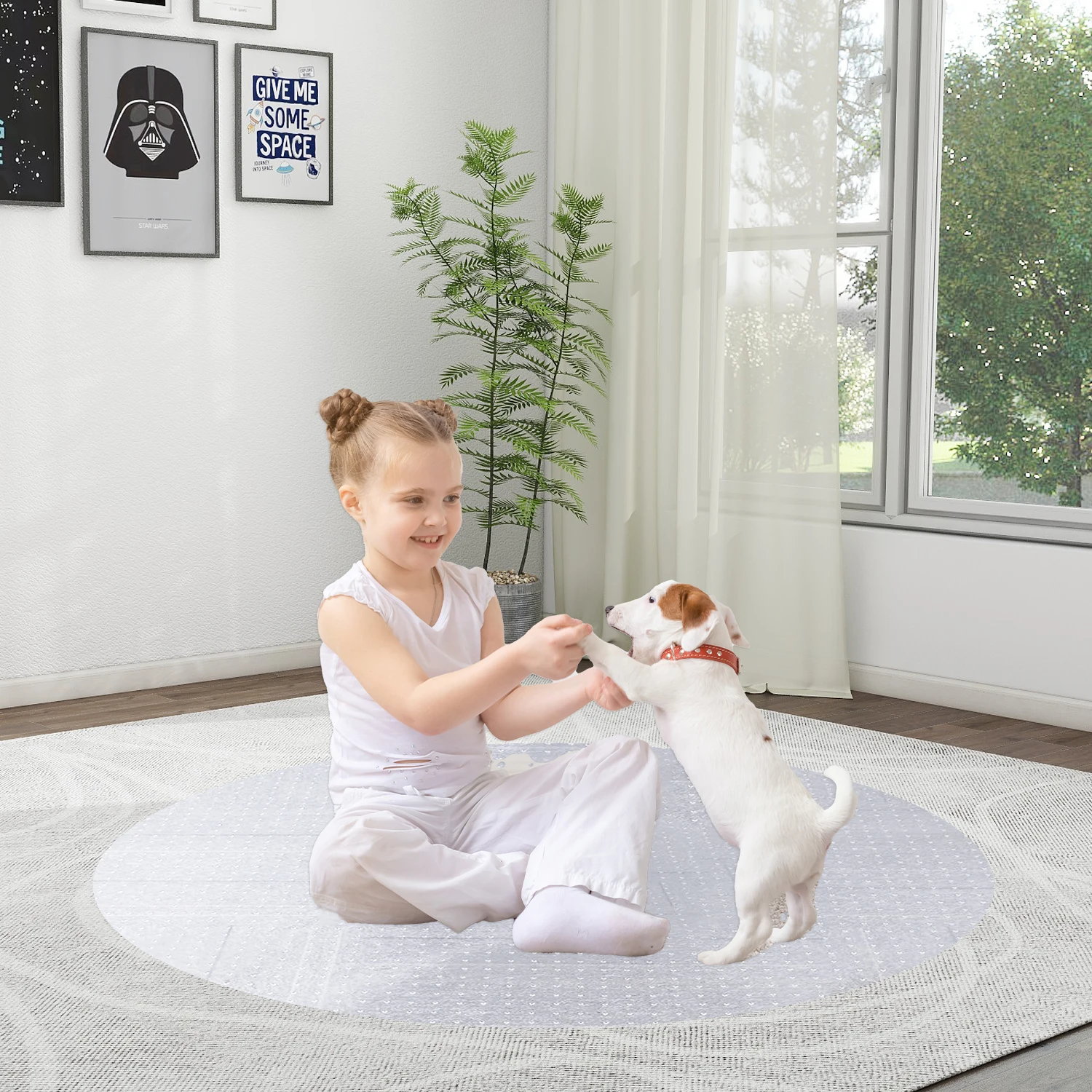 Allifemats Floor Mats with Anti Glide Backing Plastic Floor Mat for Rolling Chair Protective Mat for Office Chair