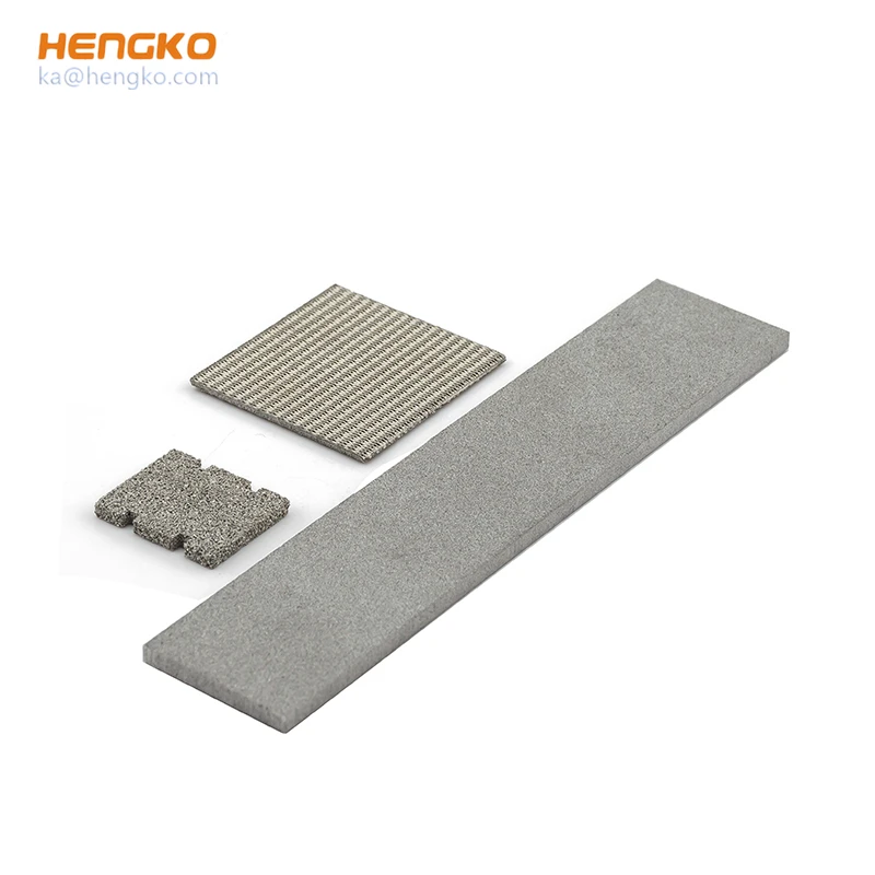 HENGKO 1 2 15 25 30 microns sintered powder porous metal mesh bronze 316L stainless steel filter plate