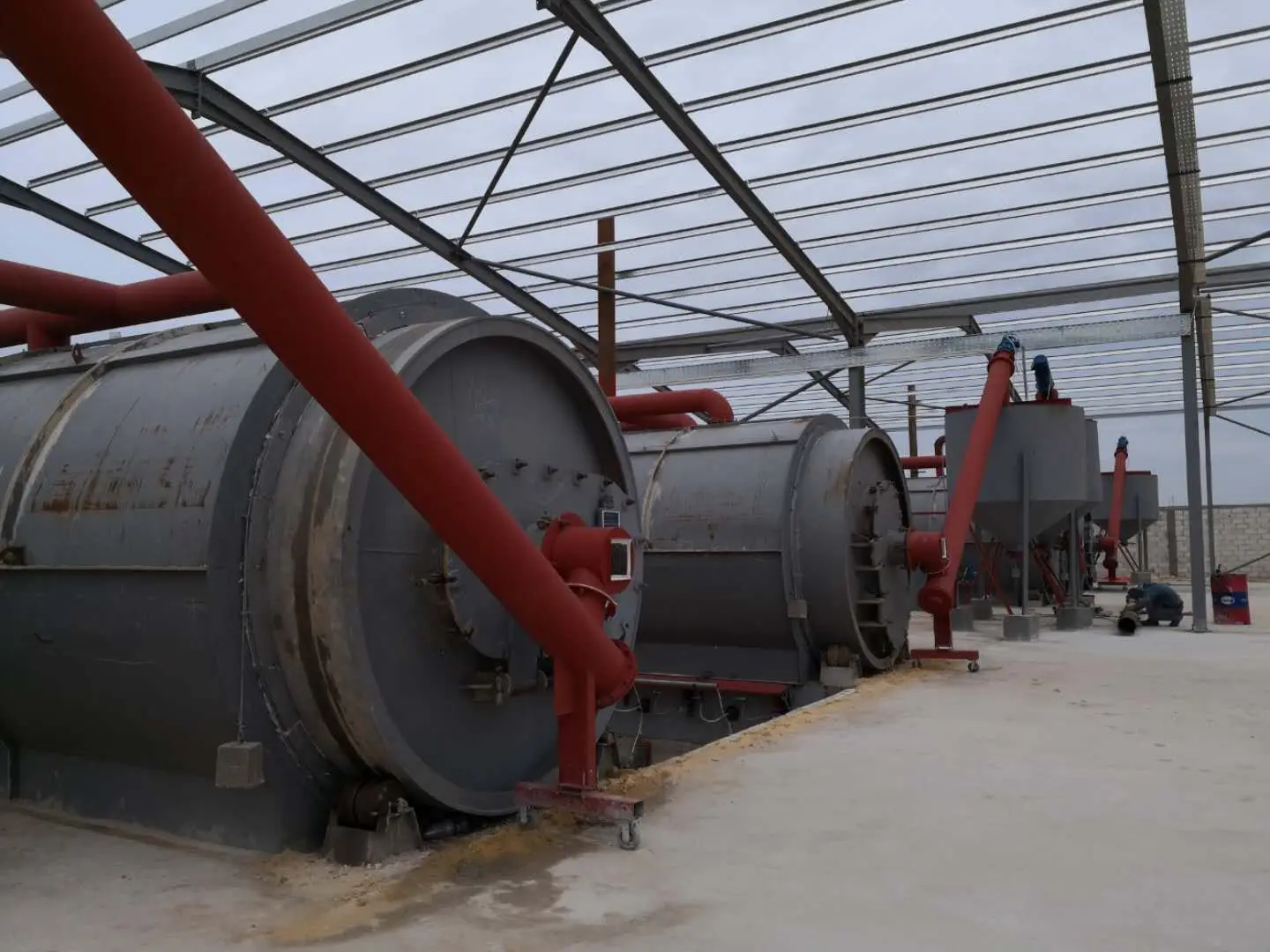 Ланнинг отходов резины переработки пиролиза завод