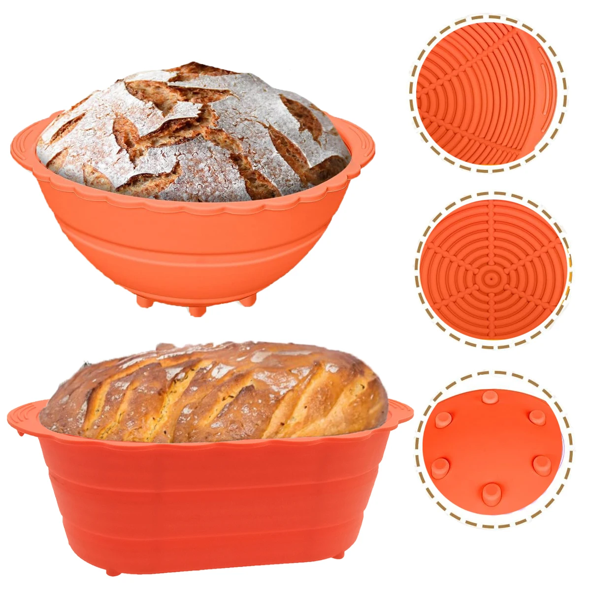 Foldable Proofing Basket Silicone Bread Proofing Basket 10 inch Bread Proofing Basket