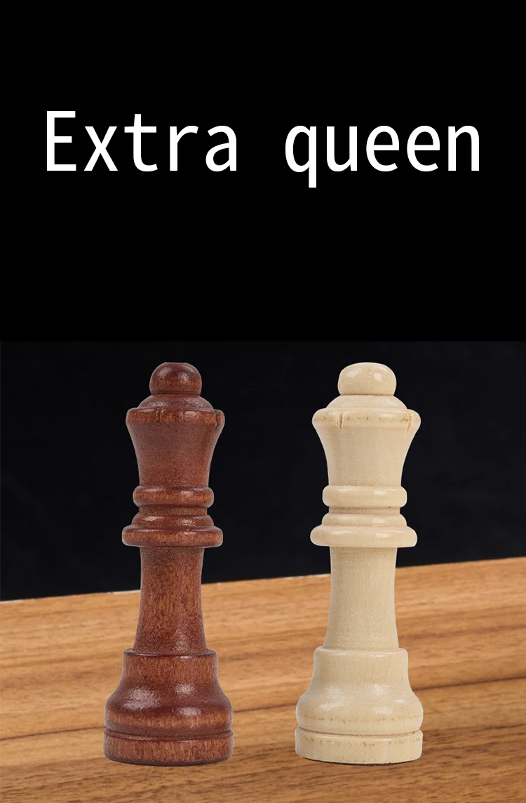 15' Magnetic Wooden Chess Game Set Folding Board Chess Pieces Storage Slots Chess Set for Beginners Kids Adults