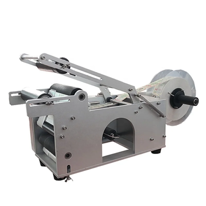 High Efficiency  Conveyor Desktop Round Bottle Labelling Machine