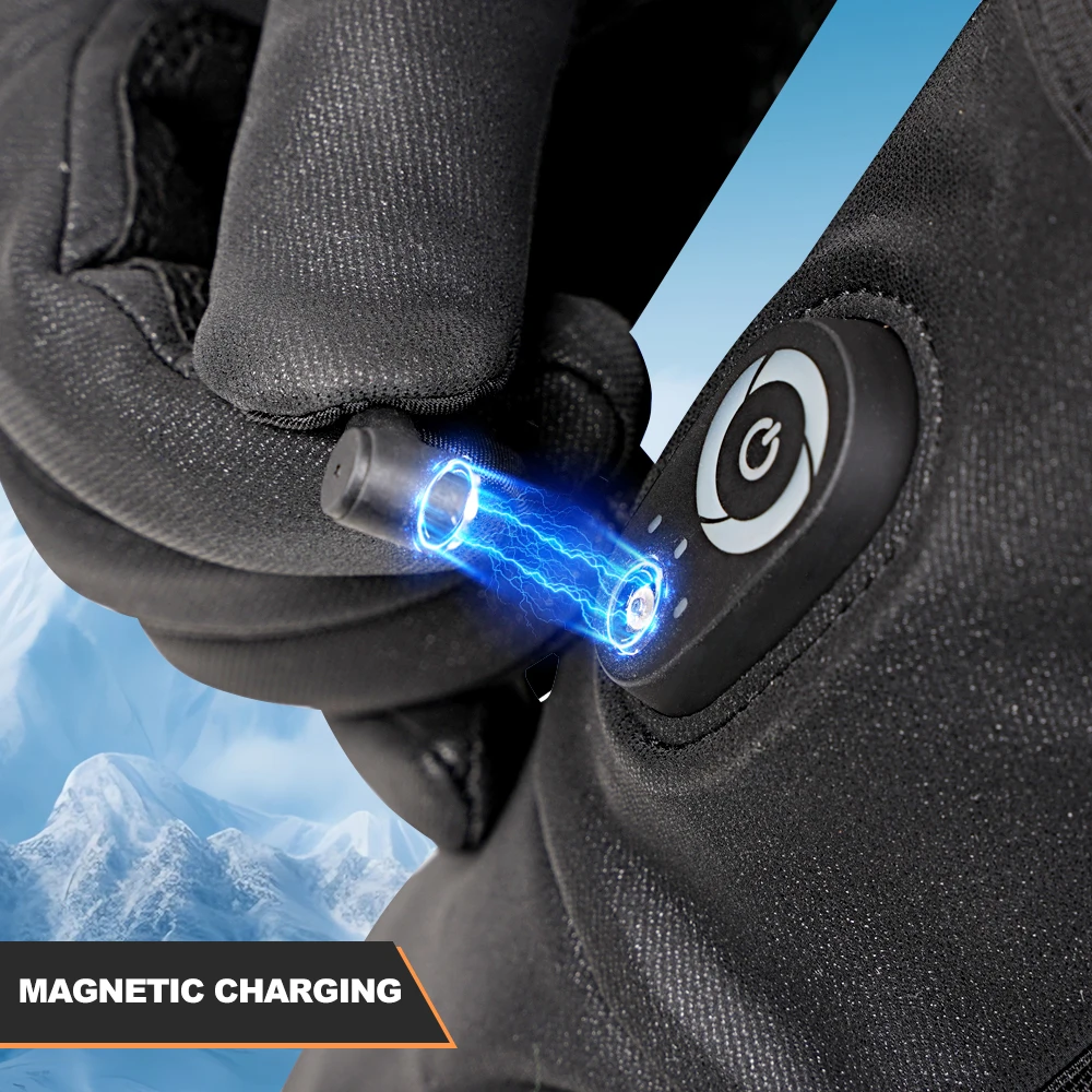 Outdoor Sport Cold Weather Heated Gloves Rechargeable Battery Heated Ski Gloves