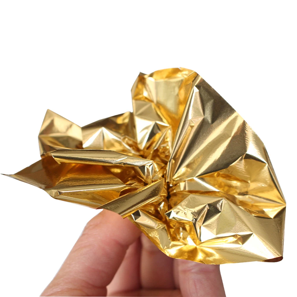 13*13.5 cm Grasp Gold Leaf Imitation Gold Foil Sheets Decorative Wall Covering Art Crafts Furniture Antique Copper Gold Leaf