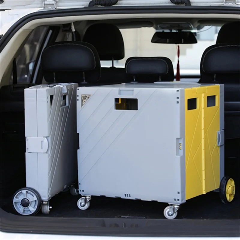 Large Capacity Laundry Grocery Climb Stairs Folding Shopping Cart With Swivel Wheels