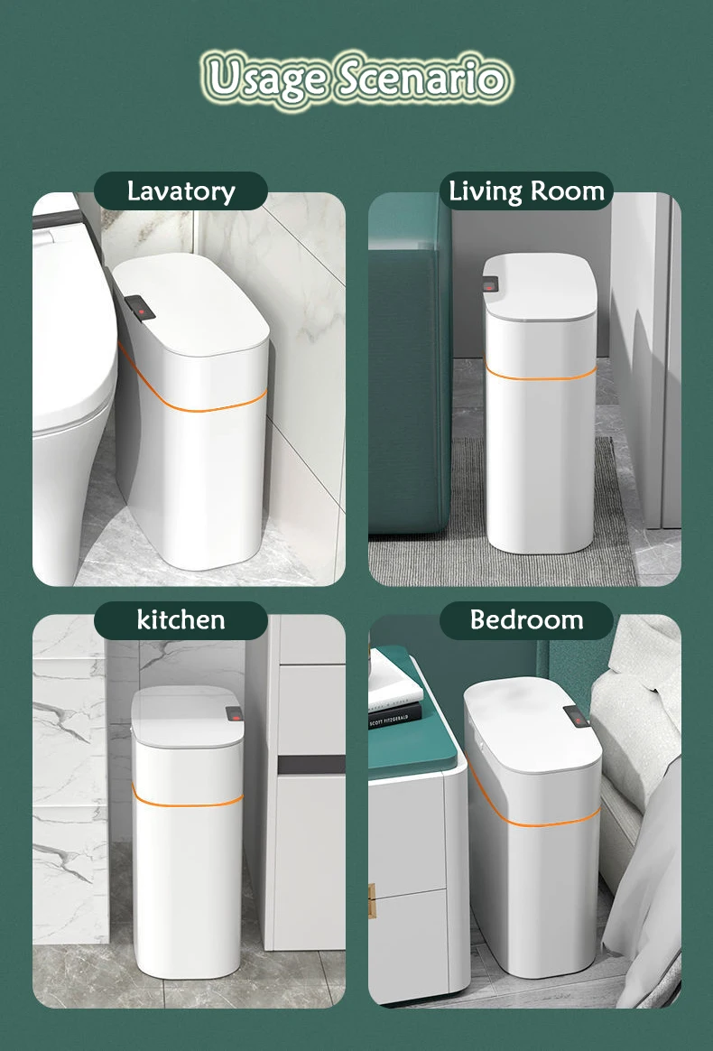 New Automatic Non-Contact Smart Waste Bin for Efficient Waste Management Wholesale 16L Plastic Smart Sensor Bin