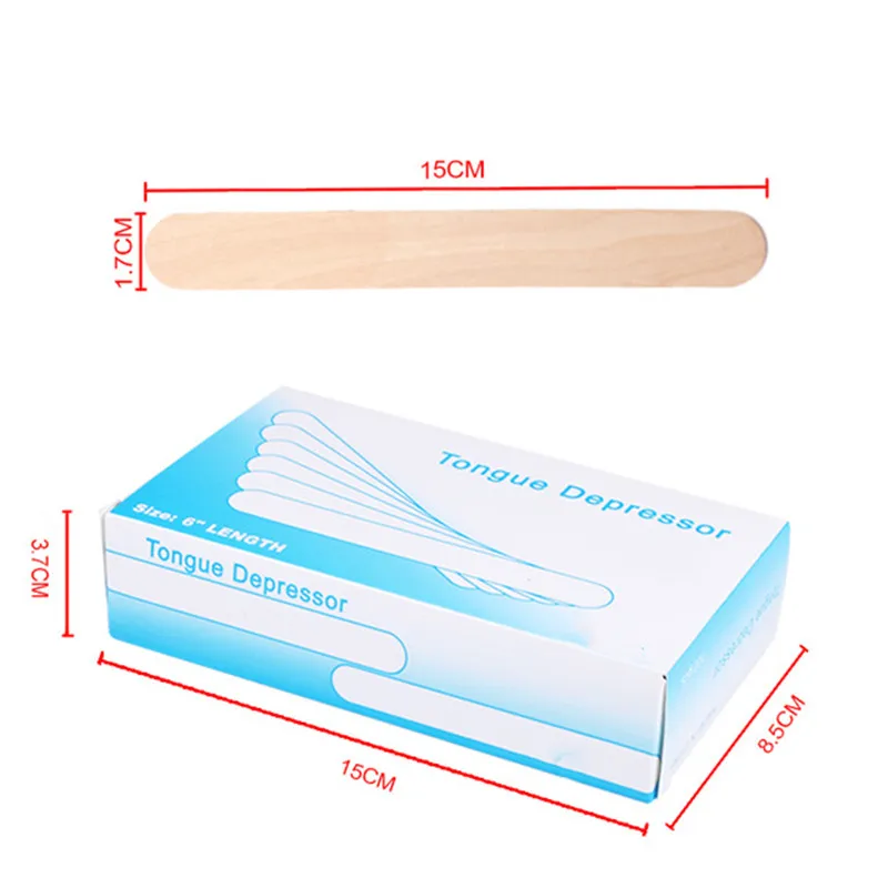 Disposable Wooden Waxing Wax Spatulas Spatula Tongue Depressor Hair Removal Stick Wax Medical Stick Beauty Health