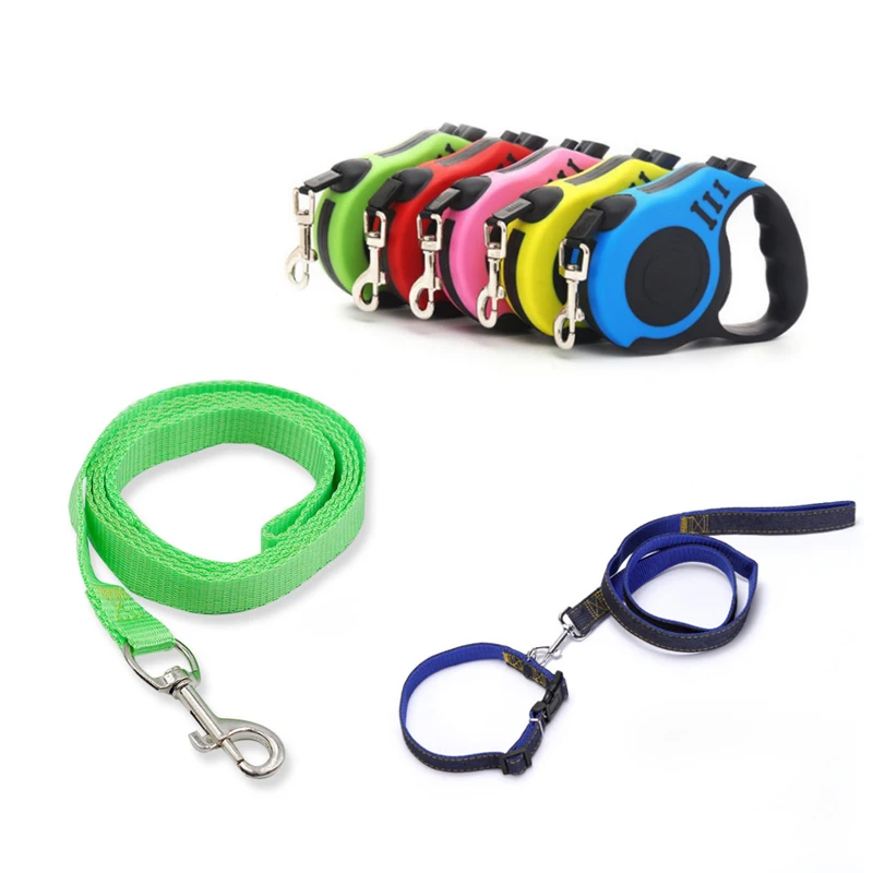 Wholesale New style Top Seller Automatic Retractable Nylon 3M Led Pet Dog Leash With flashlight Custom Logo
