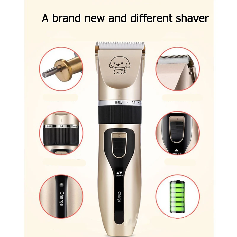 Professional hair clipper trimmer grooming remover pet shaver set with comb for dogs