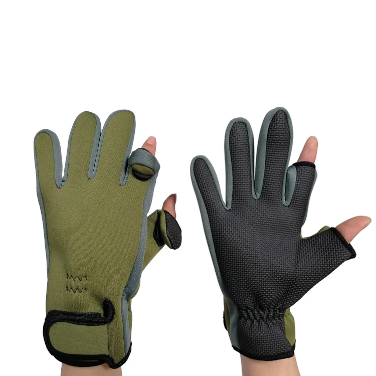 Workout Waterproof Fishing Glove Anti Slip Extra Grip Outdoor Working Waterproof Fishing Gloves
