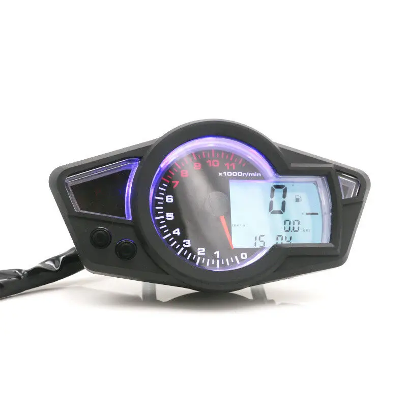 Универсальный цифровой одометр Mootorcycle LCD Kmh/км/ч Спидометр Тахометр на заказ двойной спортивный велосипед Atv Скутер внедорожный