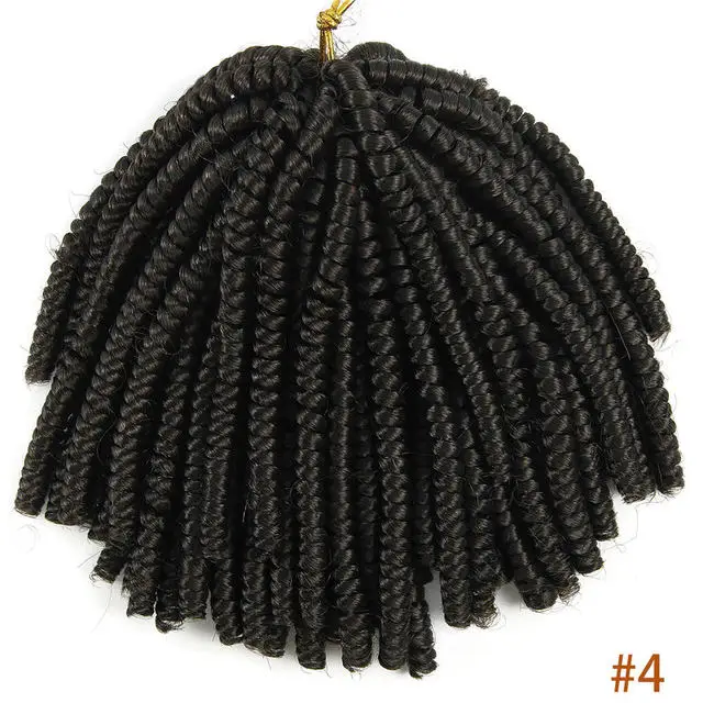 Nubian Spring Twist Crochet Braids Hair 8inch Ombre Synthetic Braiding Bomb Twist Hair Extension For Twist