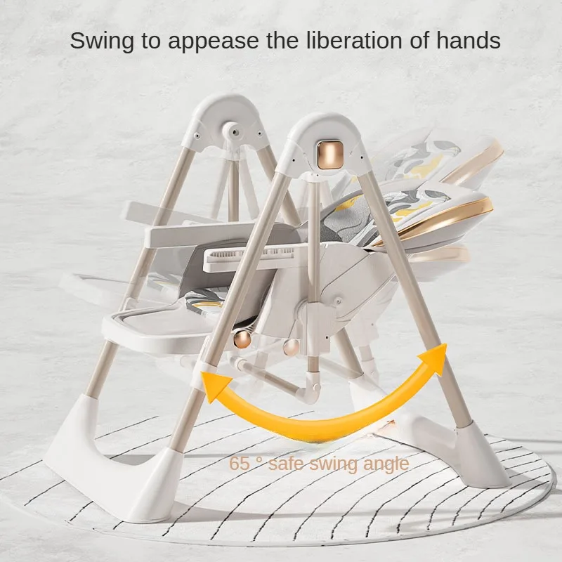 2024 New 3 In 1 Baby High Chair Dining Chair Baby Foldable Eating Swing Seat Plastic Luxury Baby High Chair