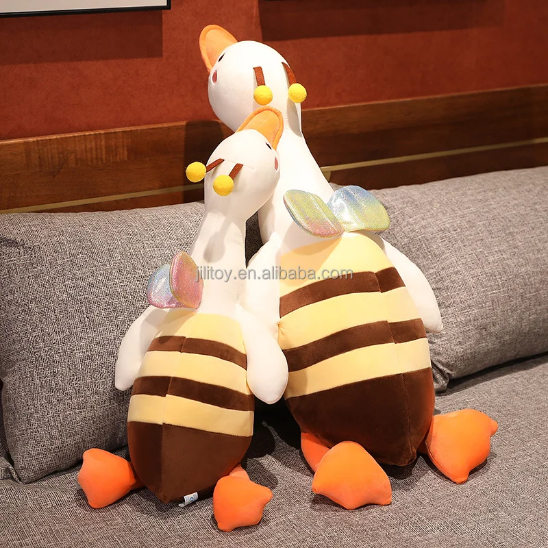 custom bee design duck plush soft toy making pillow stuffed animal gift stuffed plush animal toy pillow for kids