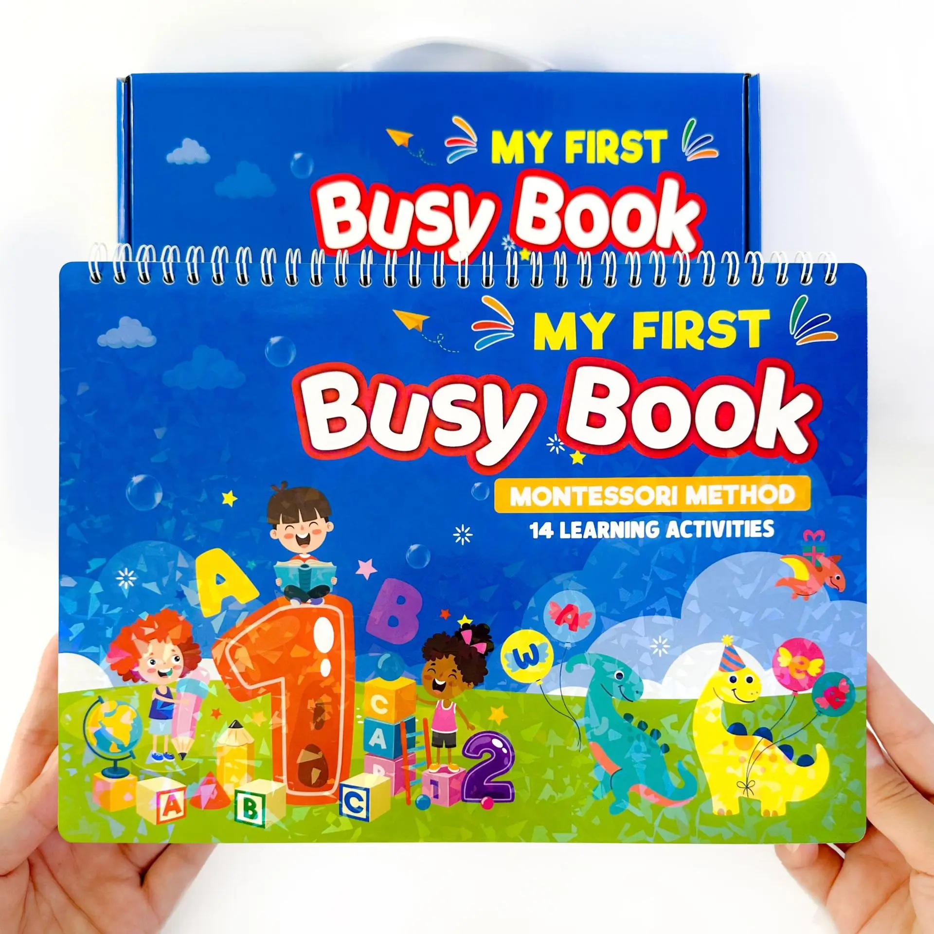 2424 Hot Selling 3 Years Children Puzzle Book with Sticker and Writing Montessori Quite Book Set for Kids