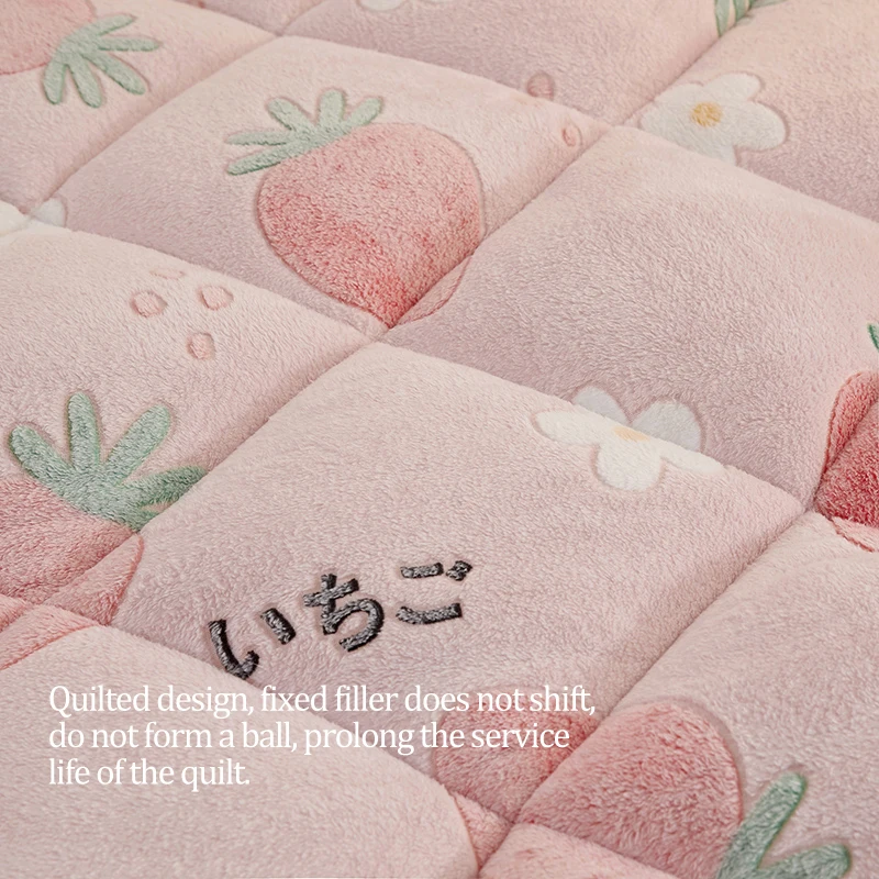 Polyester Fibre Bedding Set For Kids Queen Size Winter Designer Thickened Lamb Wool Velvet Cartoon Quilt Core Single Comforter