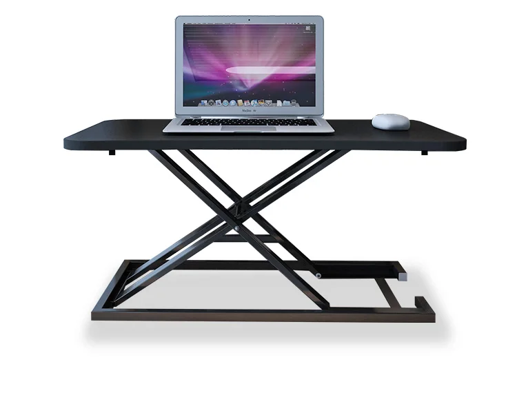 
Commercial Desktop Ergonomic Laptop Space Saving Foldable Lifting up Standing Desk Gas Converter Office Furniture Modern Metal 