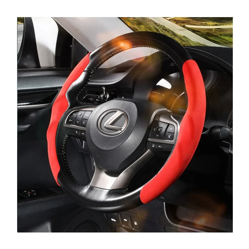 Лучший чехол на руль для lexus nx gx470 lx470 es350 is300 is250 lx570 ct200h es300h rx330 gx 460 замшевые аксессуары интерьера
