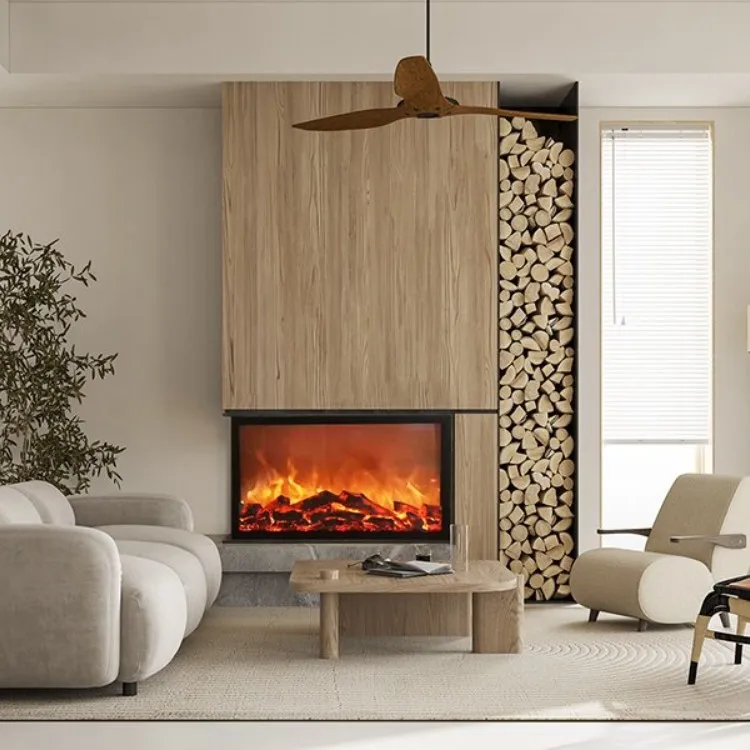 New Effect Surround European Product Led Light Set Wall Power Item Decorative TV stand with fireplace