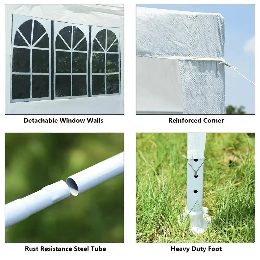 party canopy for 5-8 person 10x10 10x20 10x30 large PE waterproof gazebo tent 3mx3m market gazebo with side