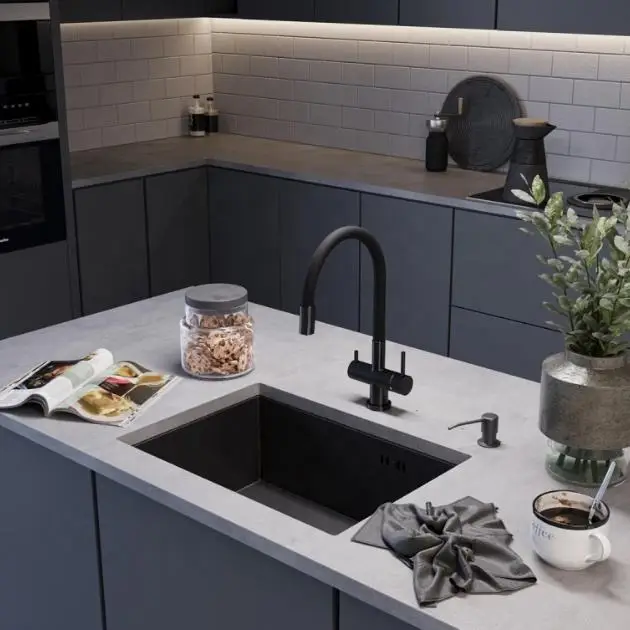 Hot Sale Nano Stainless Steel Black Kitchen Sink Black Hand Wash Basin in Kitchen Farmhouse Kitchen Sinks