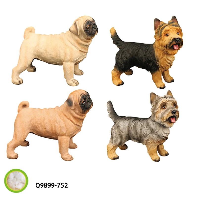 Wholesale PVC Soft Plastic Simulation Animal  Statue Figures Dog Model Toys For Children