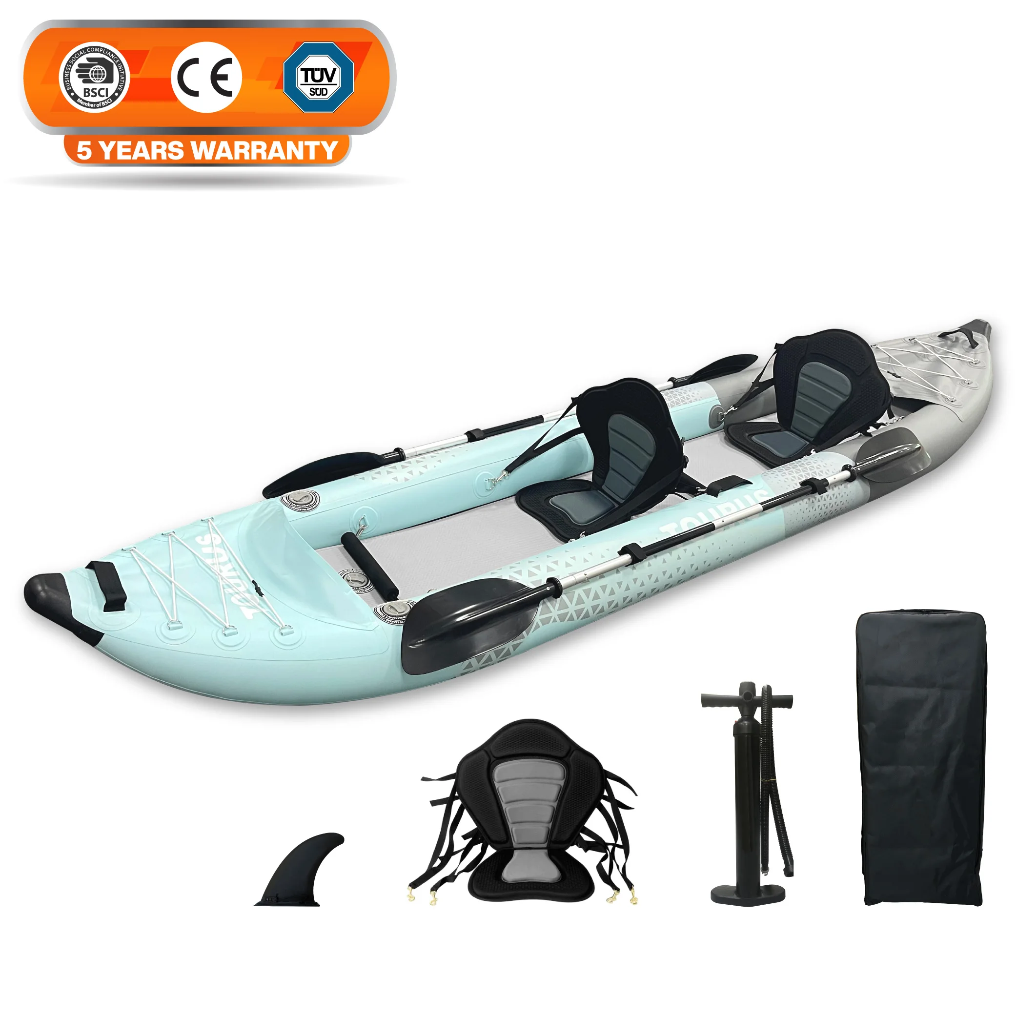 3 meters 4m length patent design 1or 2 persons rigid inflatable canoe drop stitch kayak fishing kayak kayak 2 person
