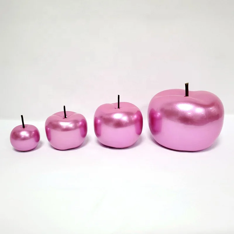 
Factory direct sell modern design rose gold plated apple shape home decor ornament 