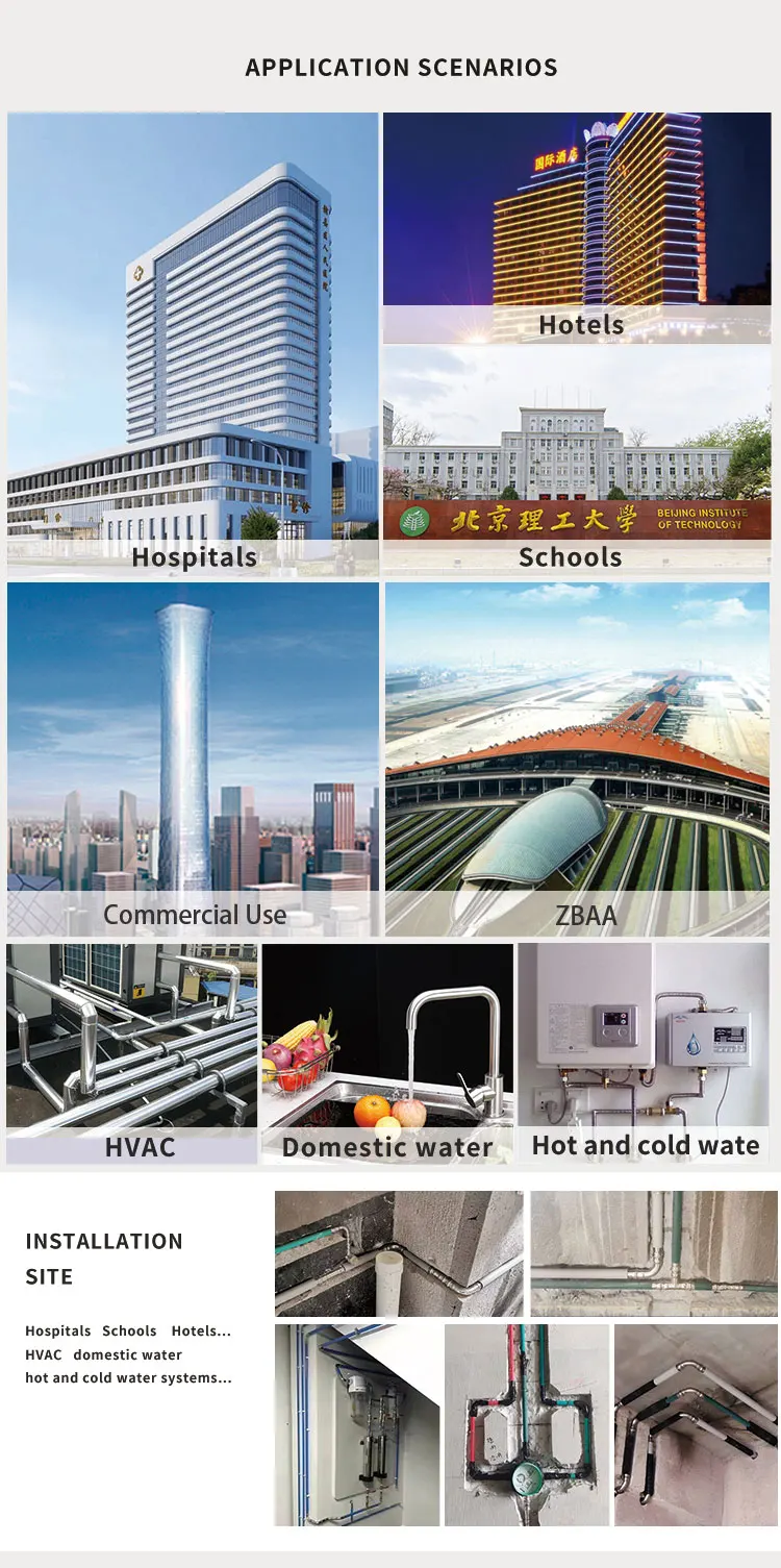 304 stainless steel reducing grooved tee fitting with press end fittings
