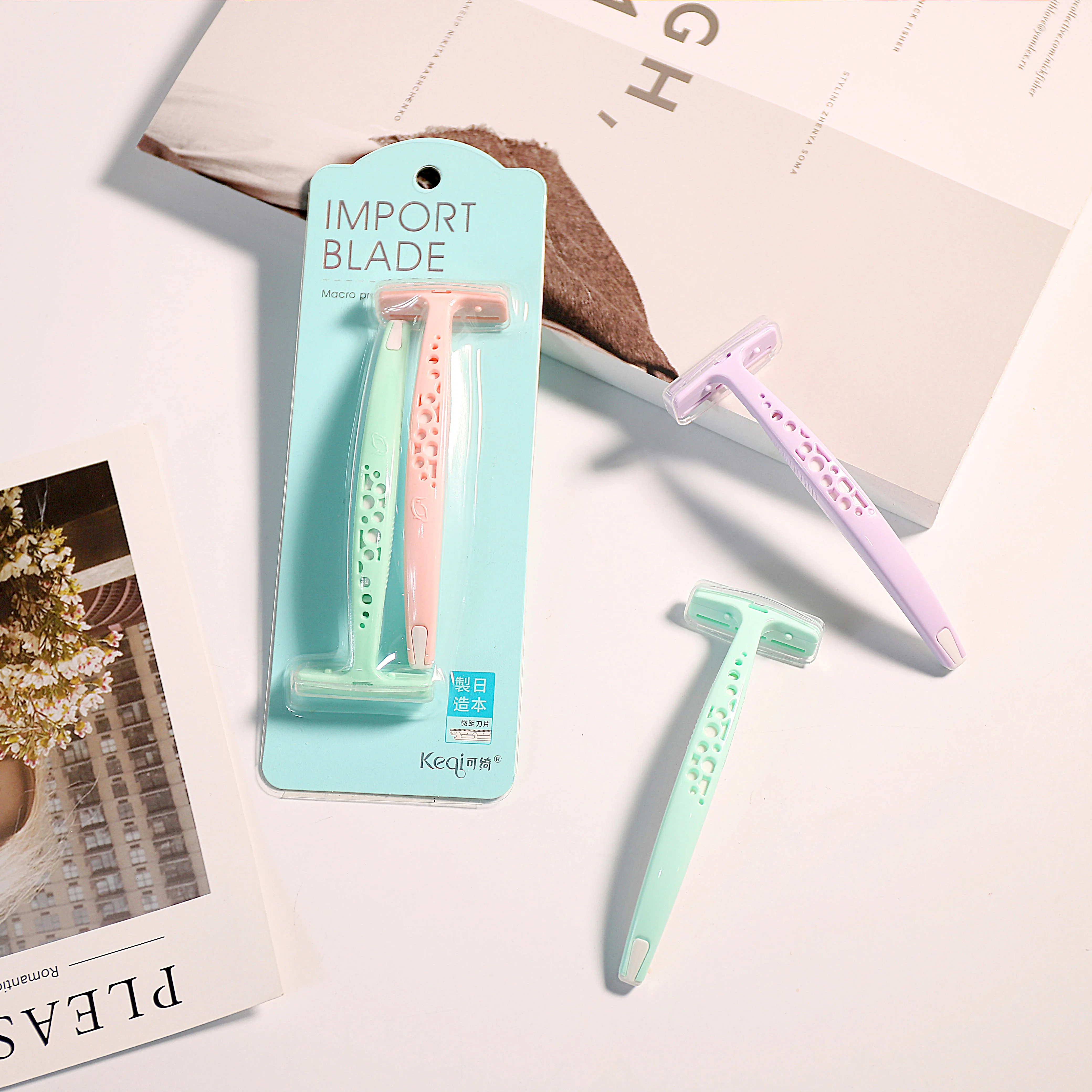 
Lady Razor Female Shaving Knife High Quality Stainless Steel Blade Reusable Razor For Women 