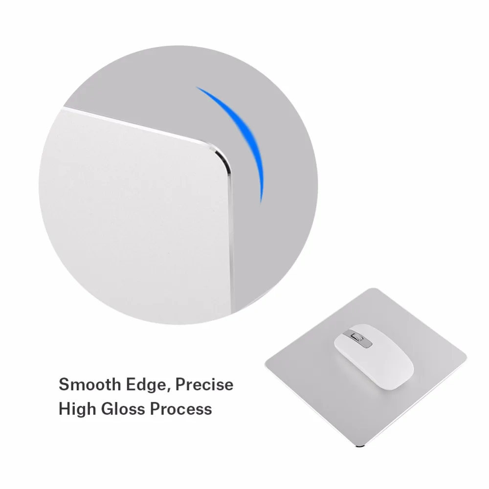 Thin and stylish pure metal mouse pad non-slip aluminum alloy mouse pad for computer and gaming