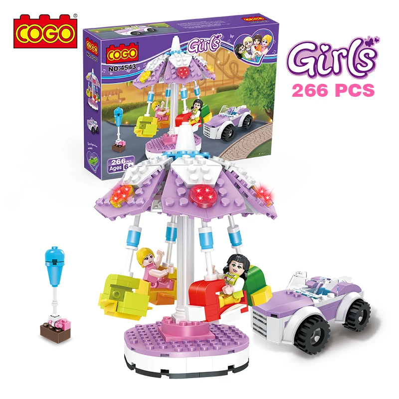 COGO 266pcs The Merry Go Round Set Carousel Building Blocks Bricks Funny Toys