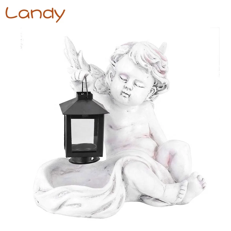
Landy Resin Solar Landscape Lamp,Yard Lamp,Garden Statue Lawn Fairy Angel Light Decoration Sculpture For Indoor Outdoor Decor 
