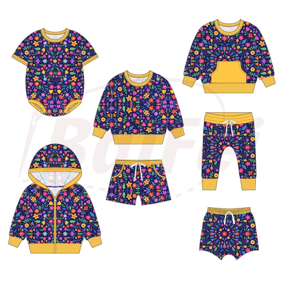 Wholesale new custom logo printing 2 Piece tracksuits for men comfortable winter kid clothes