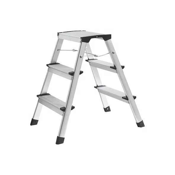 Aluminium Custom home use household step ladder Multipurpose folding ladder 2x3