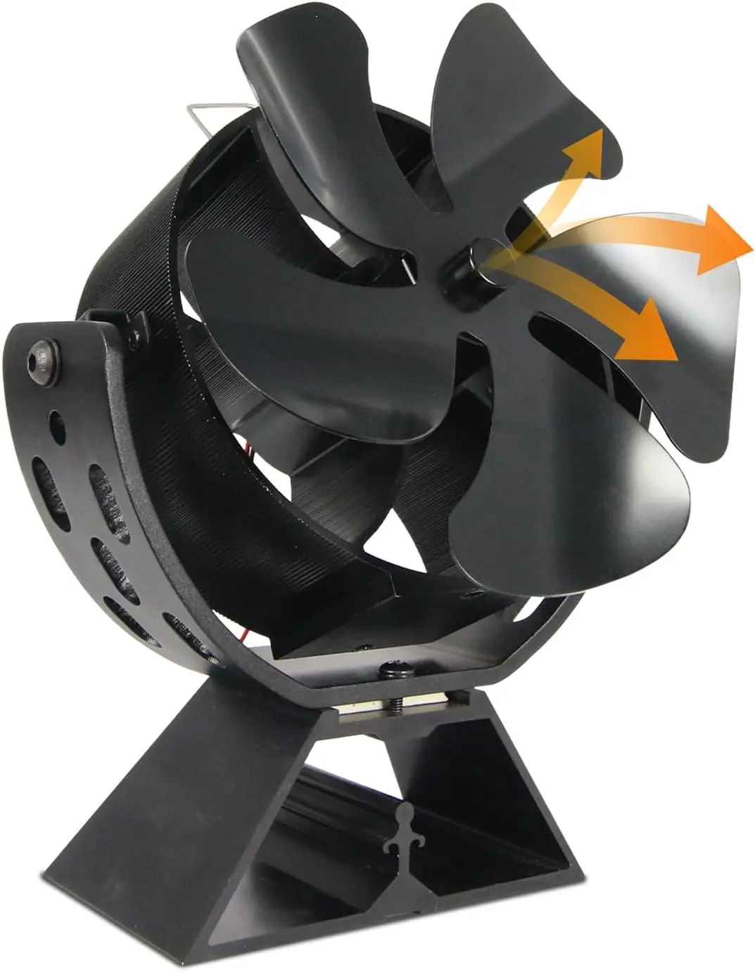 No Power 180°Up and Down Oscillating Fireplace Fan for Wood Burner Stoves Eco Stove Top Fan for Fireplaces