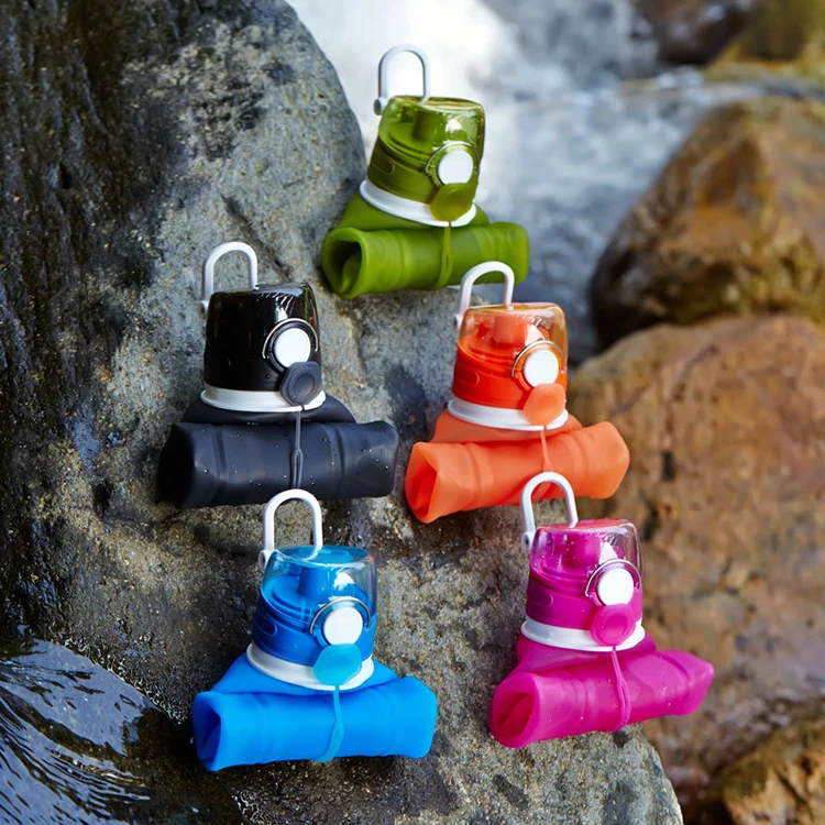 Outdoor Hiking Camping Portable Collapsible silicone UF Ultrafiltration Membrane Water filter water bottle with filter