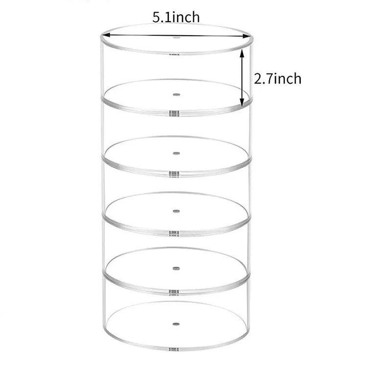 Strong Magnetic Transparent Acrylic Waist Belt Storage Rack, Cylindrical Stackable Watch Dust Box Wardrobe Tie Organizer