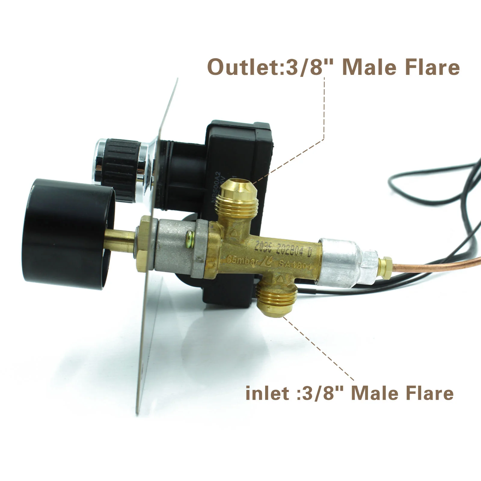 Fire Pit Gas Burner Spark Ignition Kit Include Push Button Igniter with wire ignition needle Thermocouple valve On Off knob kit