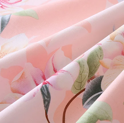 Красивый дисперсный тканый принт 100% переработанный цветочный полиэстер Простыня из микрофибры водонепроницаемая ткань