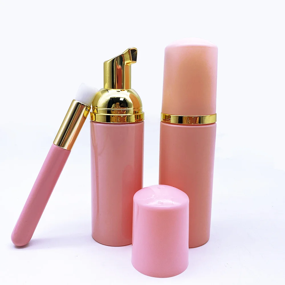 Custom logo lash shampoo different bottle color lash foam cleanser lash bath pink white black eyelash extensions shampoo
