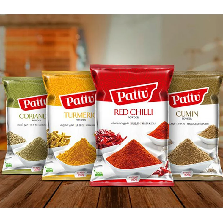 Custom Print 5g Food Grade Biodegradable Pillow Shape Pouch Back Seal Aluminum Foil Plastic Package Dry Spices Packaging Bags